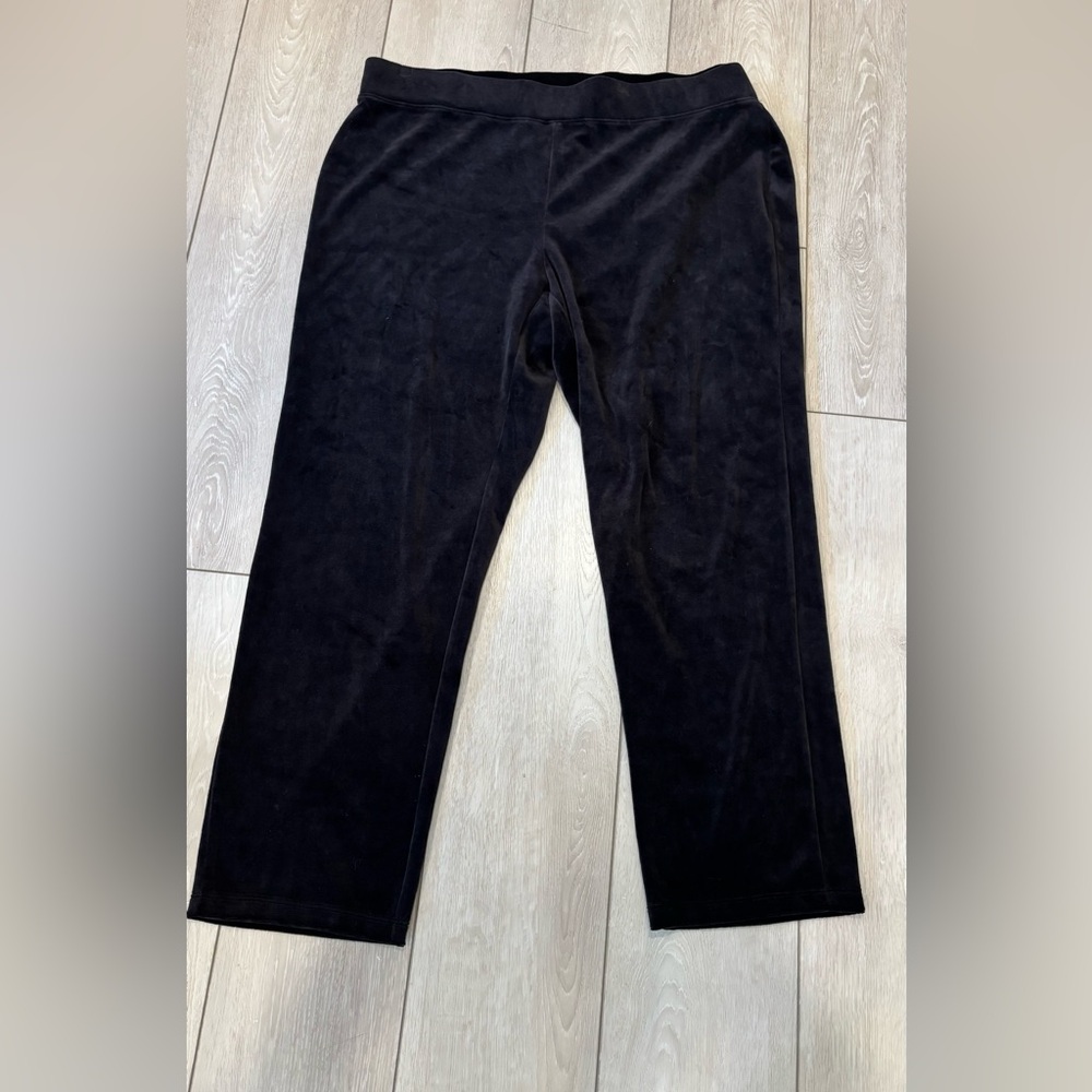 Talbots 2XP Black Velour pants